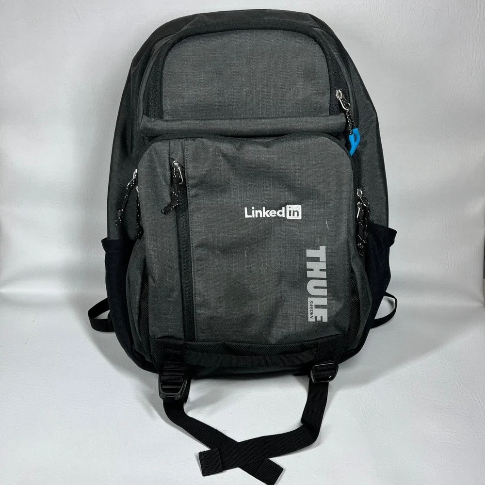 Thule LinkedIn Backpack Gray Laptop Bag Travel‎ Commuter Daypack Tech Case